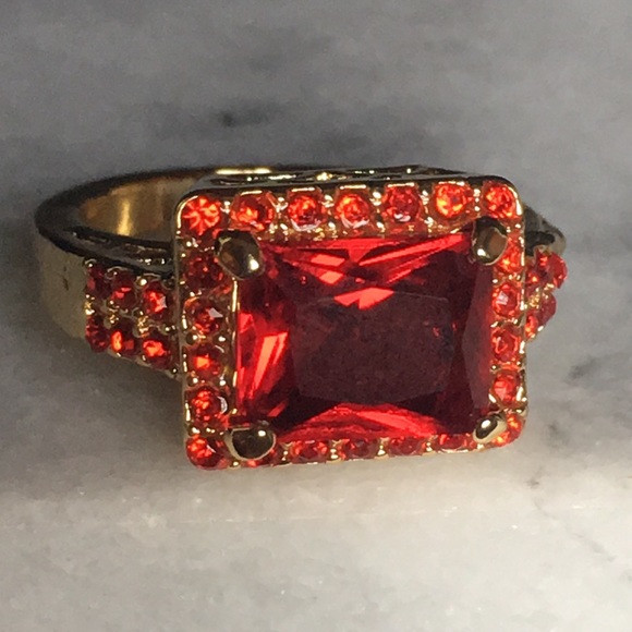 Jewelry - New*Raging Ruby Red Crystal Ring